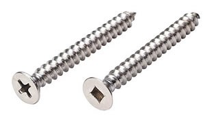 Stainless Steel Screws  Phillips or Square Drive #10 1-3/4in Pan Head Screws - 18/8 Stainless Steel